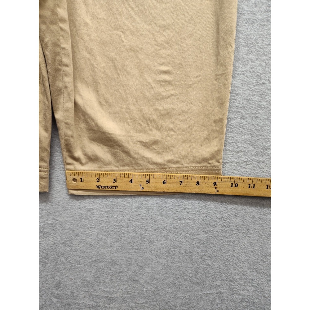 Pantalogy Women Bermuda Shorts 8 Beige Elastic Waist Zip Hook & Eyes Logo Casual - Picture 6 of 16